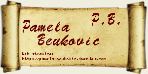 Pamela Beuković vizit kartica